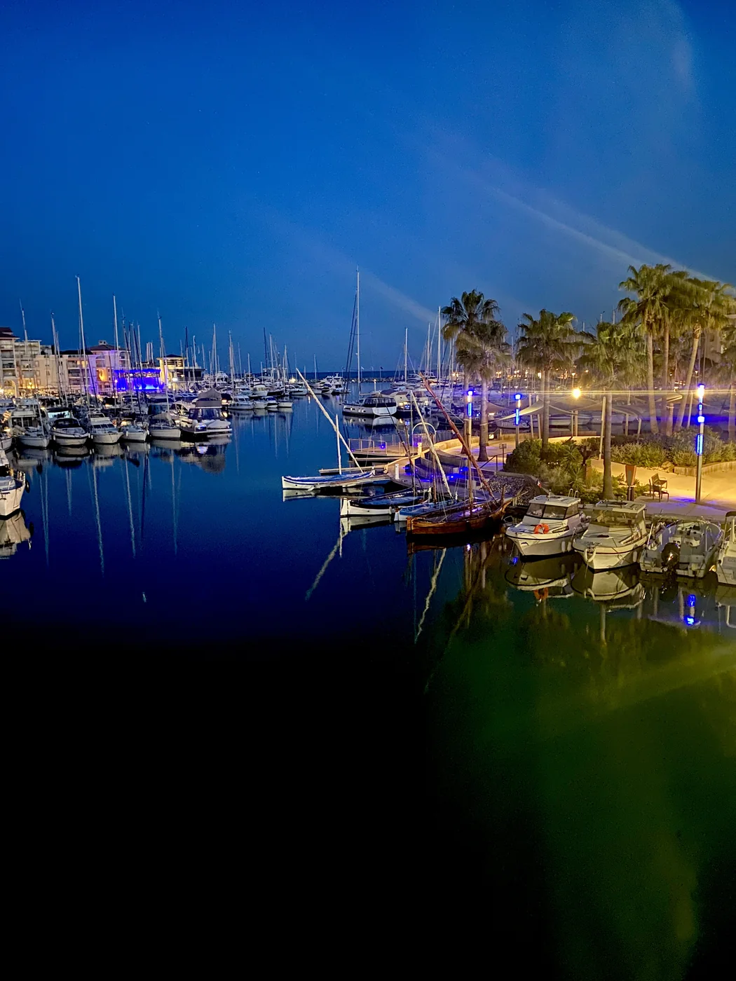 Port‑Fréjus de nuit